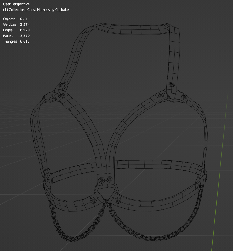 Chained Chest Harness (3D Model Asset)(Commercial license)
