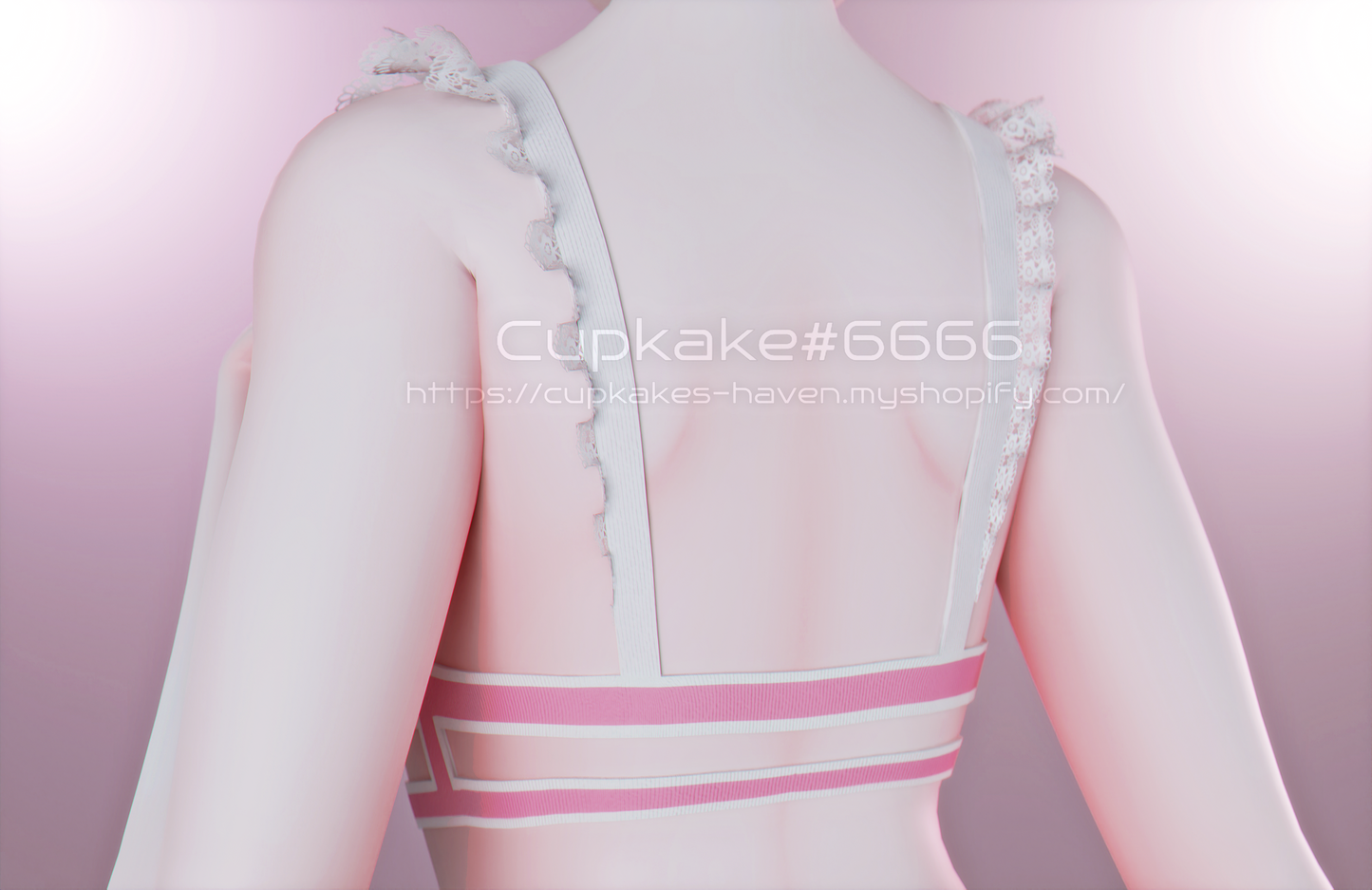 Frilly Bow Bra (3D Model Asset)(Commercial license)