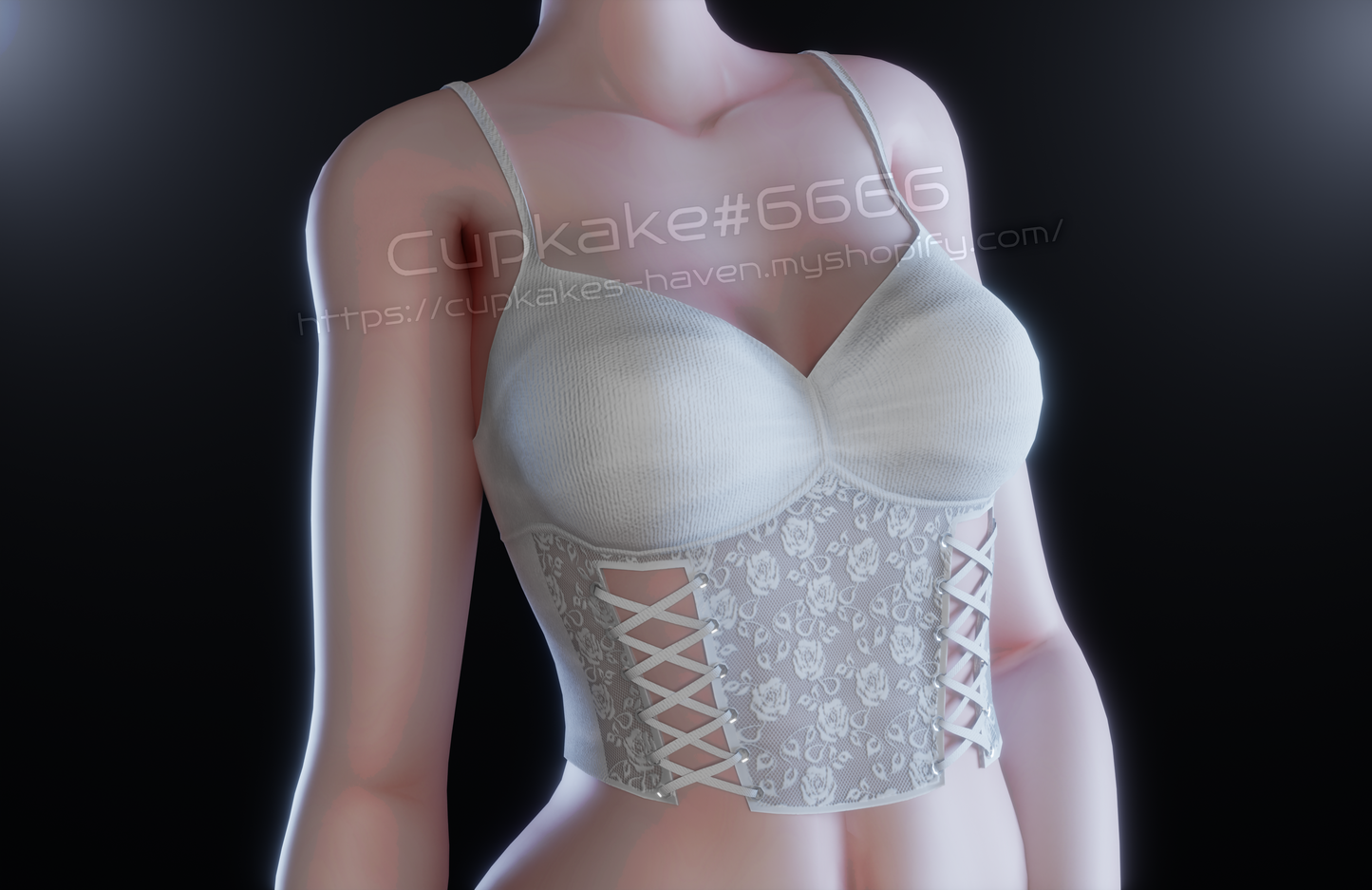 Laced Tank Top (3D Model Asset)(Commercial license)