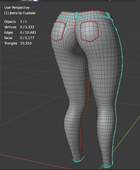 (Unisex) Skinny jeans (3D Model Asset)(Commercial license)