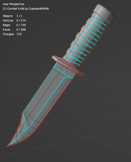 Combat knife and Thigh Holster (3D Model Assets)(Commercial license)