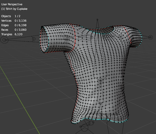 Male t-shirt (3D Model Asset)(Commercial license)