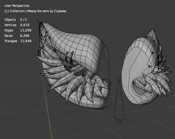 Messy fox set (3D Model assets) (Commercial license)