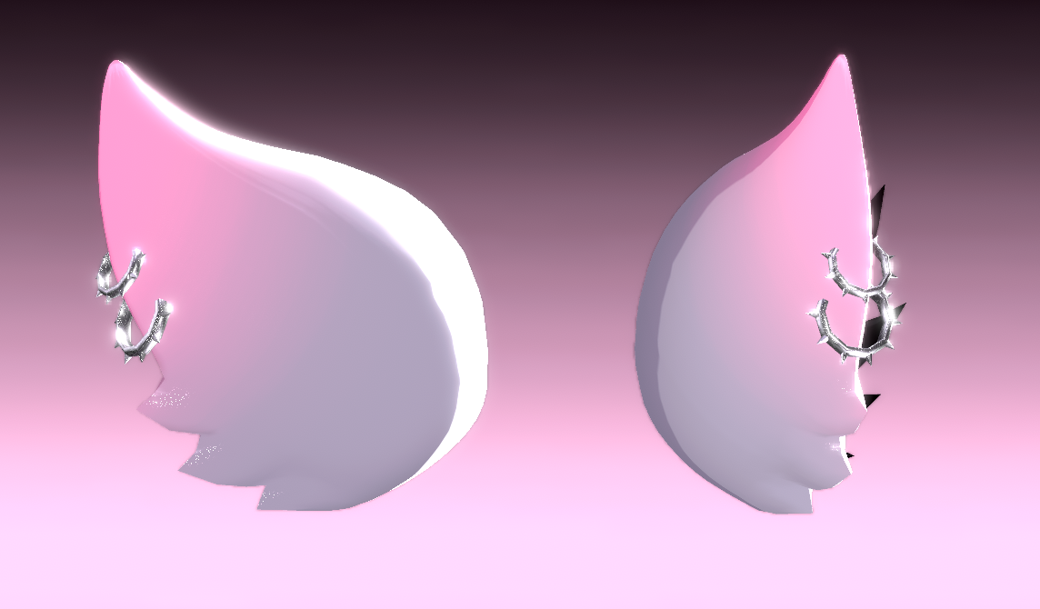 Spiky fox set (3D Model assets)(Commercial license)
