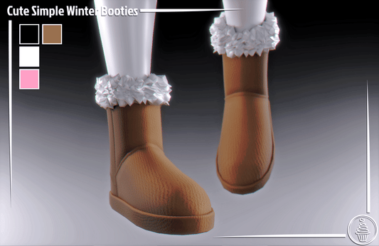 Cute Simple Winter Booties (3D Model Asset)(Commercial license)