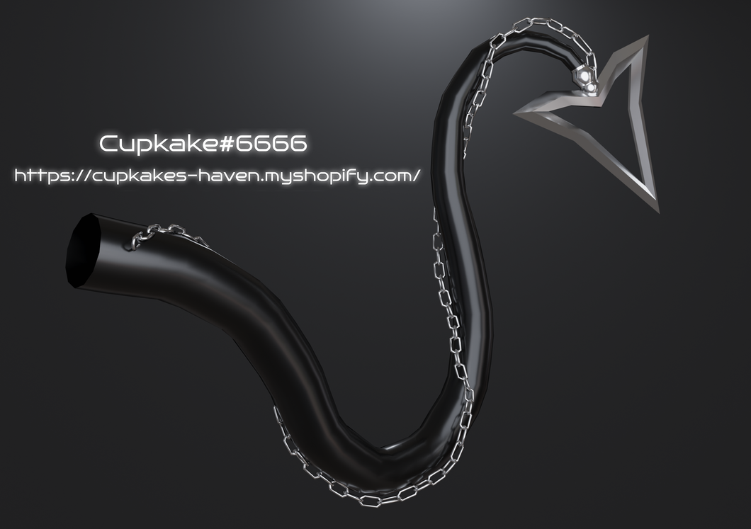 Chained Devil Tail (3D Model Asset)(Commercial license)