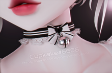 Load image into Gallery viewer, Frilly bow Choker and Wrist cuffs (3D Model Assets)(Commercial license)
