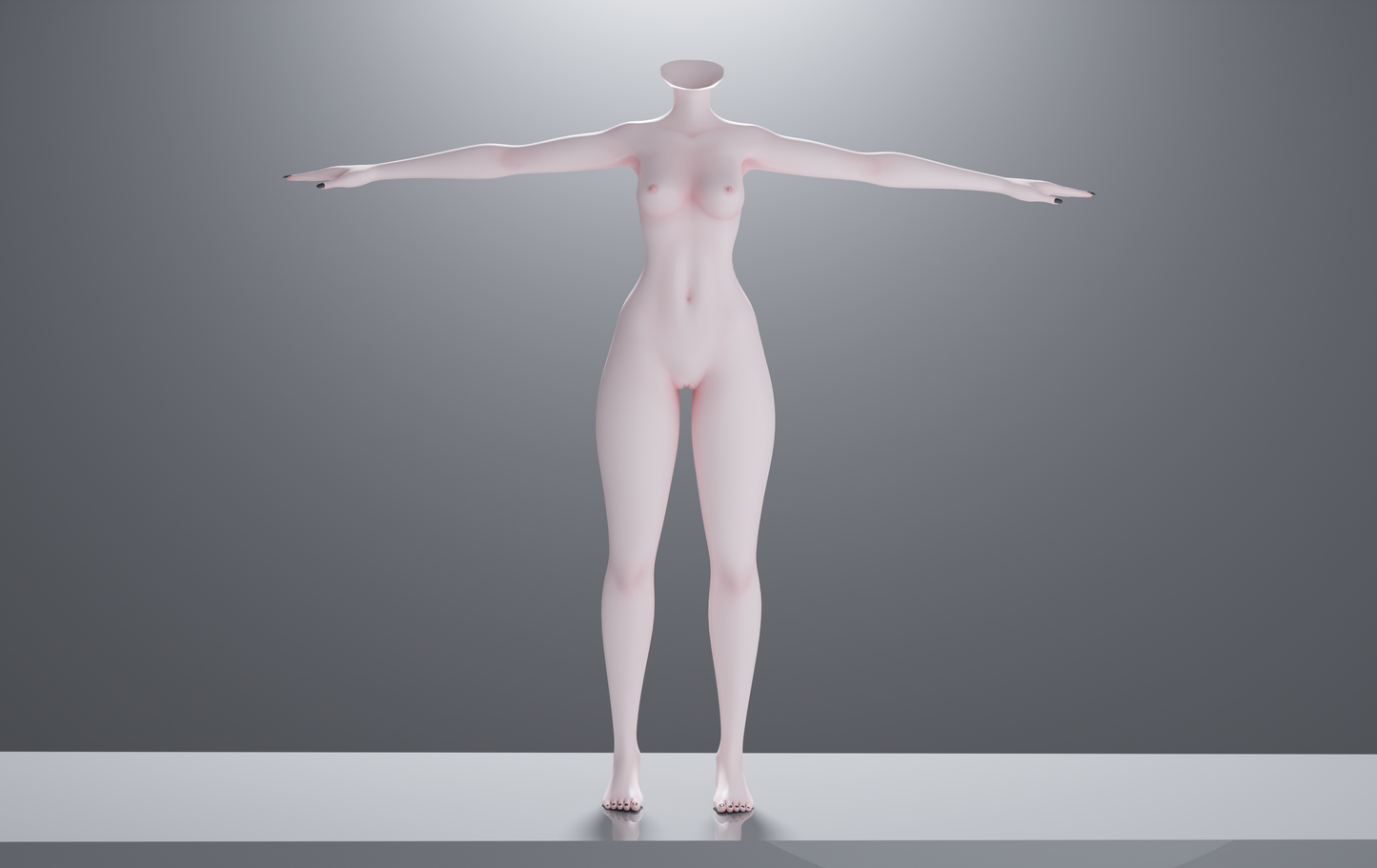 Cupkake's scratch female base (3D Model asset)(Personal/Commercial license)