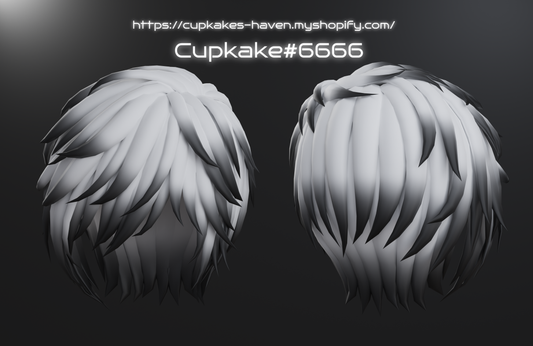 JAXX's male hair (3D Model Asset)(Commercial license)