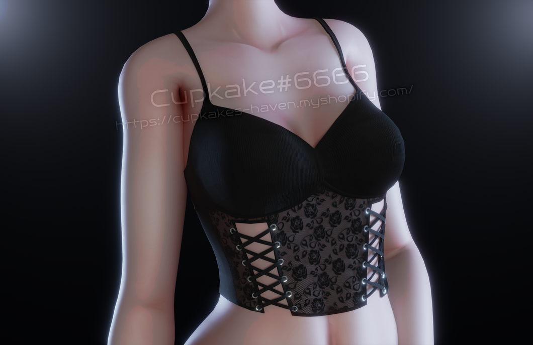 Laced Tank Top (3D Model Asset)(Commercial license)