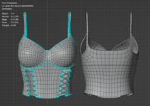Load image into Gallery viewer, Laced Tank Top (3D Model Asset)(Commercial license)
