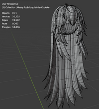 Load image into Gallery viewer, Messy floofy long hair (3D Model Asset)(Commercial license)
