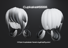 Load image into Gallery viewer, (Optimized) Short pigtail bun hair (3D Model Asset)(Commercial license)
