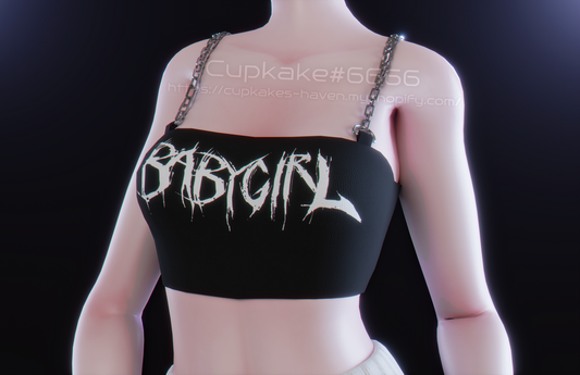 Chain Crop Tank top (3D Model Asset)(Commercial license)