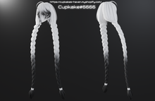 Load image into Gallery viewer, Long Twinbraid hair (3D Model Asset)(Commercial license)
