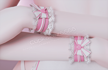 Load image into Gallery viewer, Frilly bow Choker and Wrist cuffs (3D Model Assets)(Commercial license)
