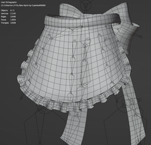 Load image into Gallery viewer, Frilly Bow Apron and Panties (3D Model Asset)(Commercial license)
