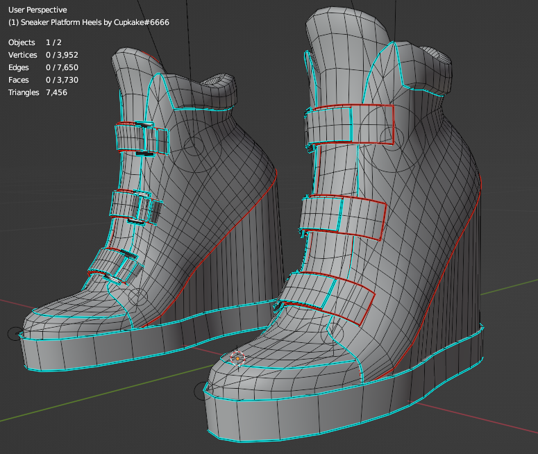 Sneaker Platform Heels (3D Model assets)(Commercial license)