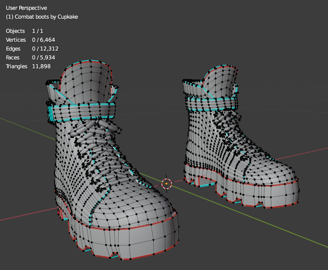 (Unisex) Combat boots (3D Model assets)(Commercial license)