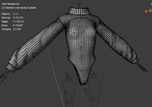 Load image into Gallery viewer, Crop sweater and bodysuit (3D Model assets)(Commercial license)
