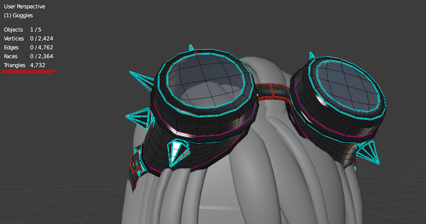 Goggles (3D Model Asset)(Commercial license)