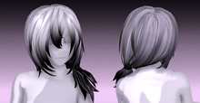 Load image into Gallery viewer, Messy low ponytail hair (3D Model Asset)(Commercial license)
