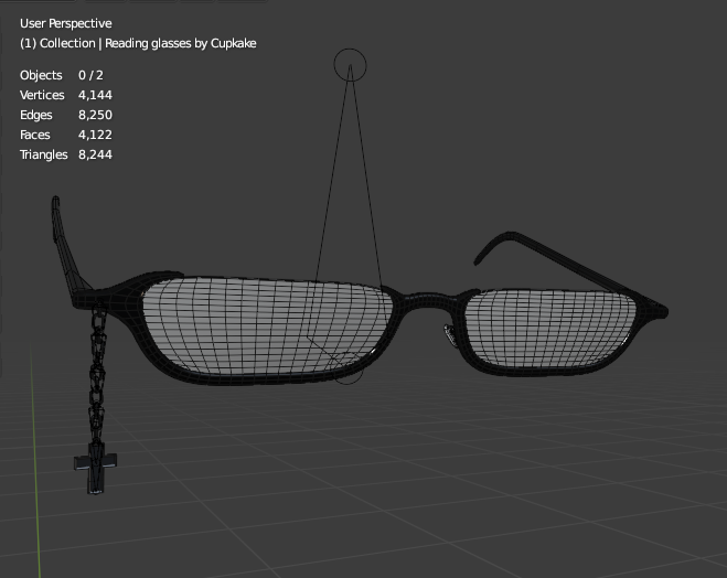 Reading glasses (3D Model Asset)(Commercial license)