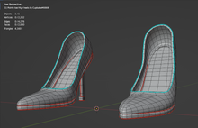 Load image into Gallery viewer, Pointy toe High heel shoes (3D Model Asset)(Commercial license)
